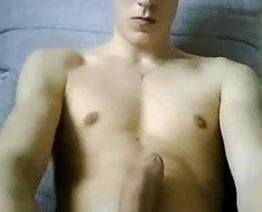 Young Dutchboy jerking his huge dick