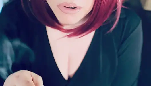 This gorgeous Secretary, Tina Snua,  Smokes A Cigarette For You With Lots Of Tricks