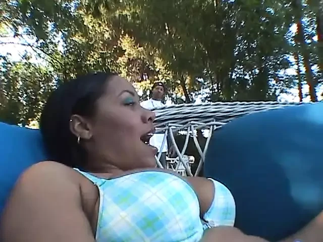 Lawn fucking between black couple