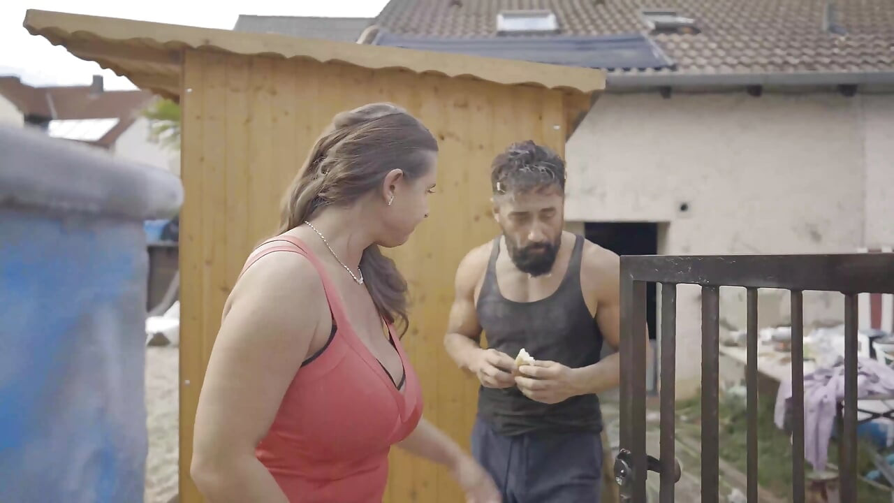 Hungry Man Gets Showered and Has to Fuck for Food.