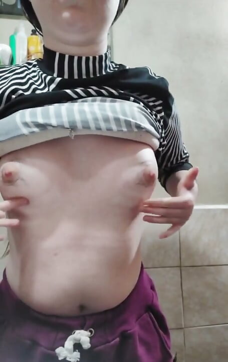 Petite Girl Showing Her Hairy Niples