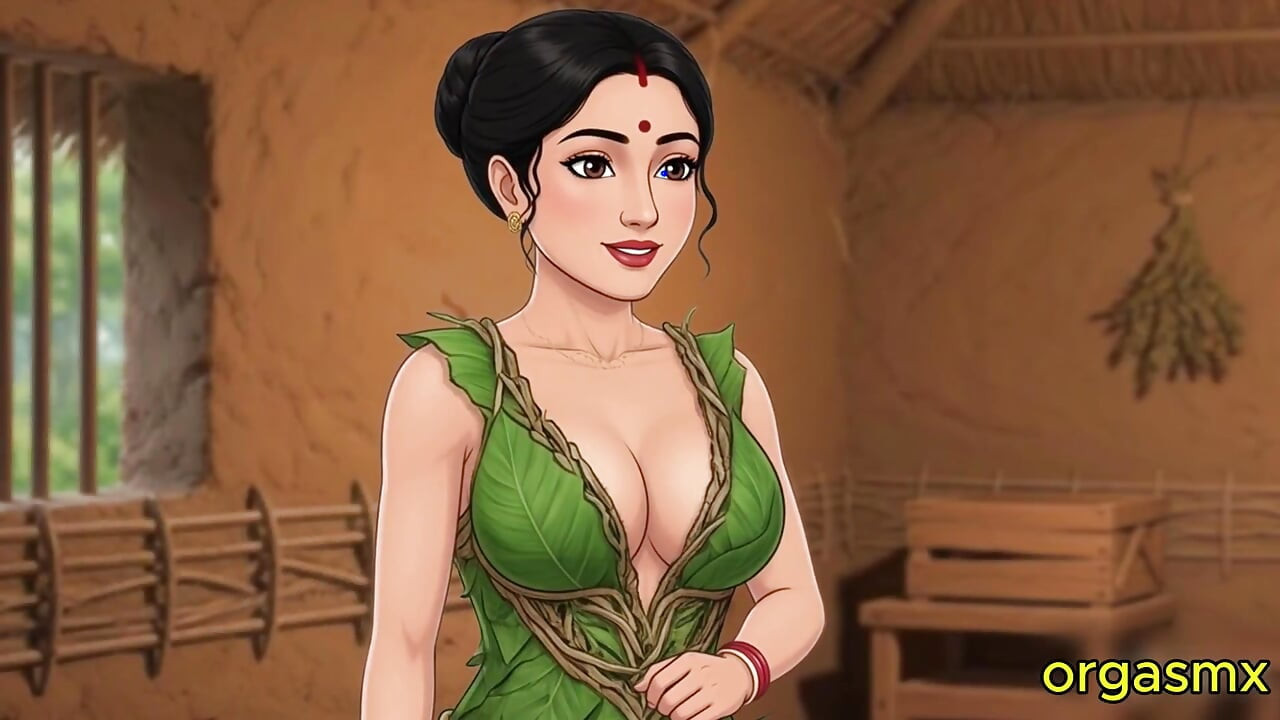 Indiancă Desi Tribal Village Beauty Night Pasional fierbinte cu călător în cabana pădure