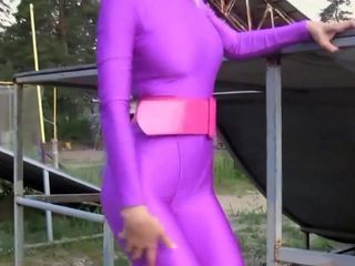 Katya in pink spandex