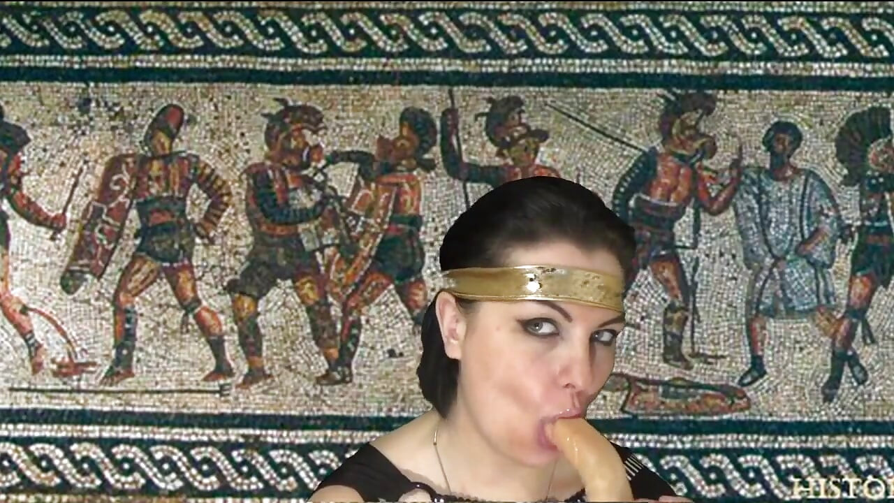 True Roman goddess sucking your cock