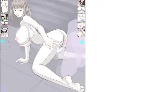 Iori F-Series 2 Playing 2D Game Asian Woman With Huge Breasts Sucking