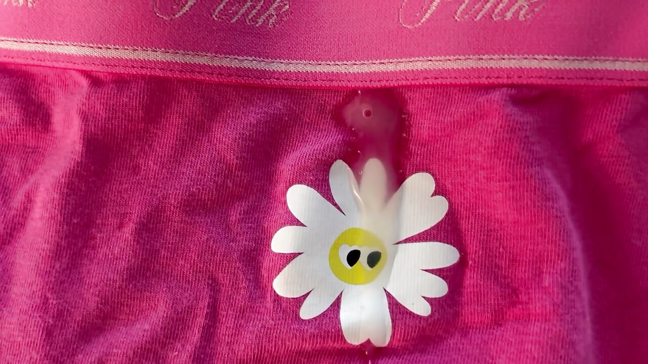 Cumming on Neighbor’s Pink Victoria’s Secret Daisy Panties