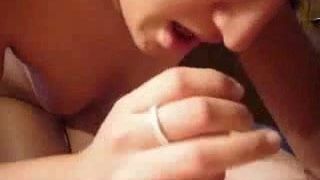 Hot girl rides dick and tastes the cum