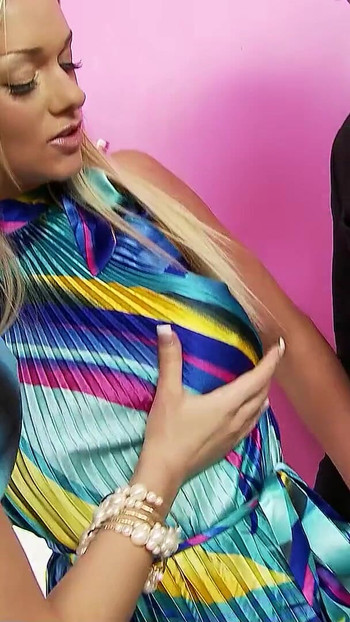 Iconic moment from "Blonde Big Boobs Step Mom and Skinny Teen at FFM Anal 3Some with older Guy"