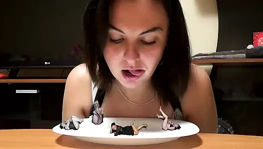 Aku akan makan 4 gadis. Mmm Yummy!