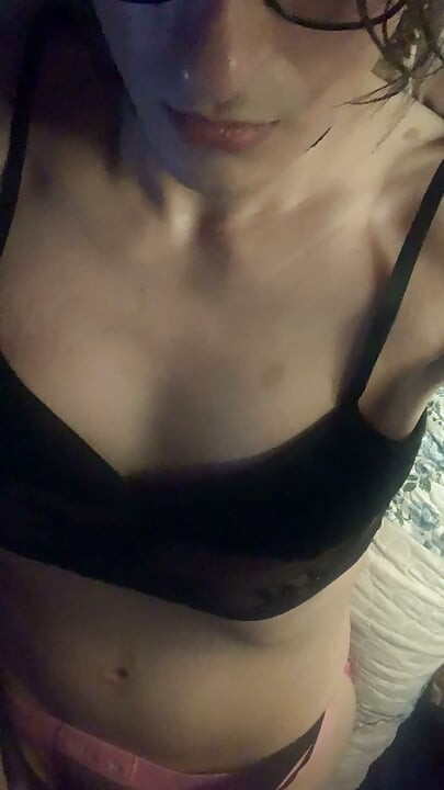 Fit Pretty Trans Latina Gooner with Thick Ass in Chastity Takes Break to Show Off Body