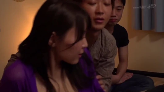 Japanese MILF Seduce Neighbors and Have a Gangbang Sex with Those Young Guys at Home. Part.3