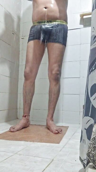 Relaxing in the shower