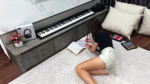 Art of Seduction: Coloring Tease & Messy Sock Solo