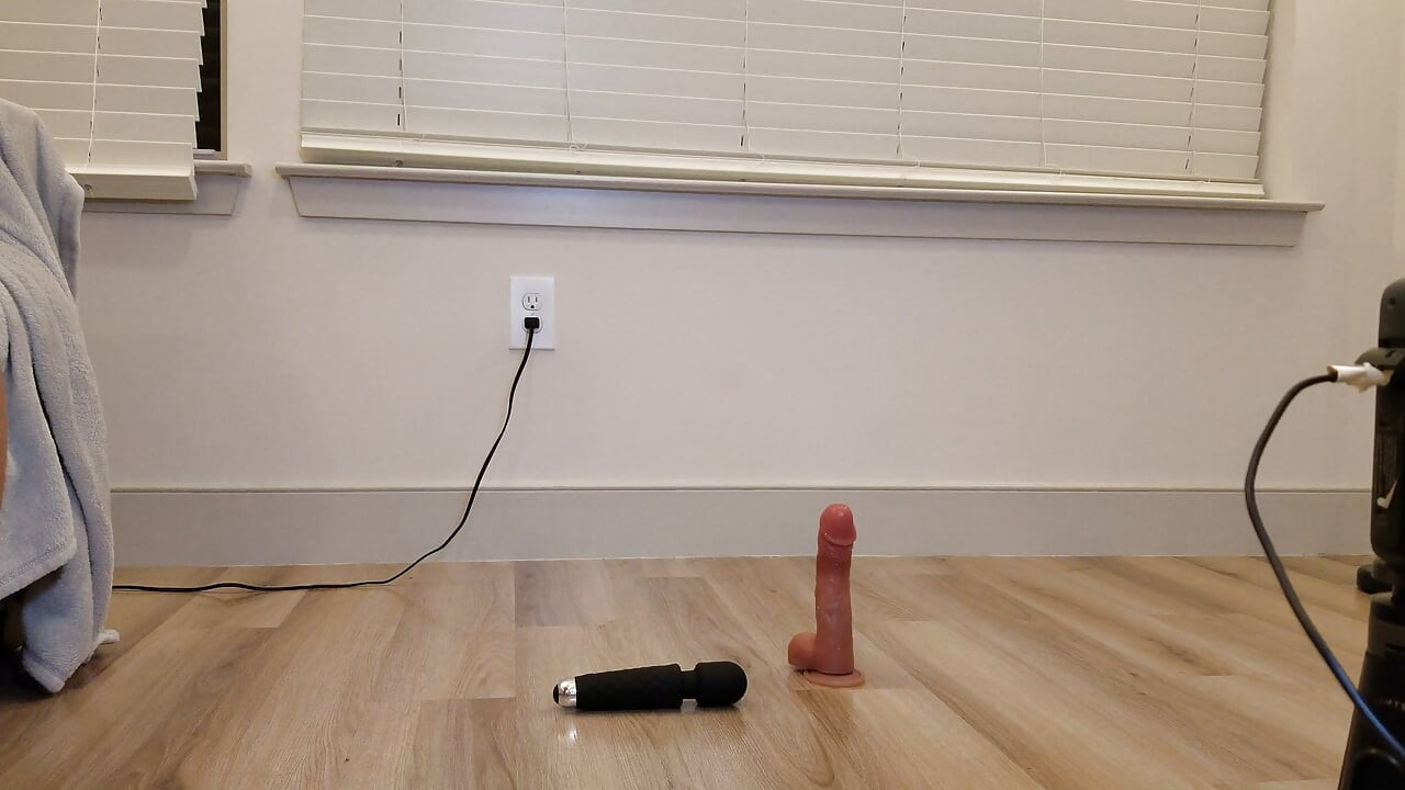 Putting on Chastity Then Riding Dildo
