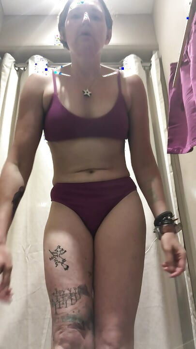 Trying on bikinis as retail therapy after a hairdresser absolutely ruined my hair when I went for a trim!