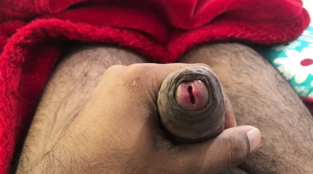 Big hole with Uncut Big Black dick masterbating with panty