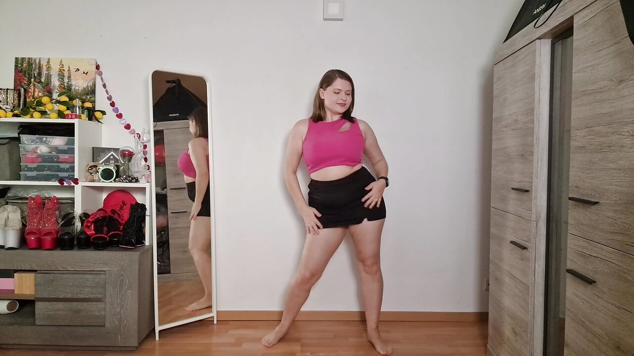 Naughty Coworker Striptease - Slow Office Tease in Tight Outfit