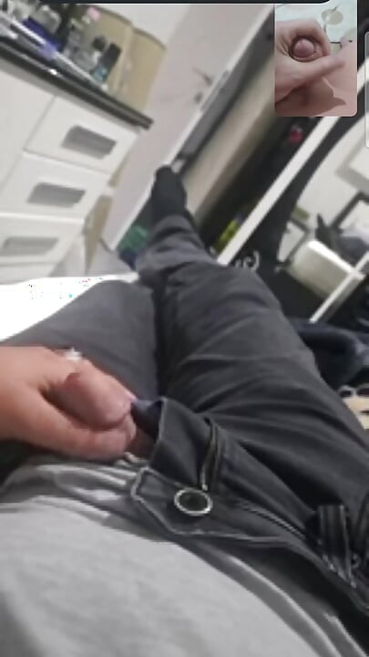 Lovers masturbating each other