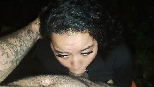 I met this neighbor on the street and I had her suck in public