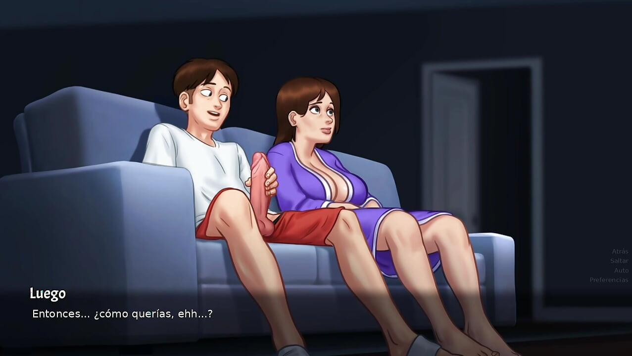 Tôi bắt gặp con trai riêng thủ dâm nên đã giúp cậu ấy bằng bộ ngực - Summertime saga