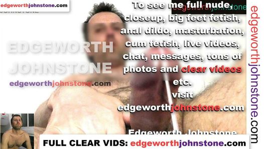 Edgeworth Johnstone se masturbe et mange du sperme censuré - gros plan, éjac, mec gay sexy qui branle sa bite
