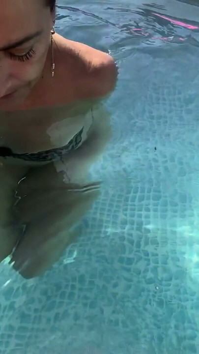Wet Thong Bikini Pool Tease - Inflatable Play and Outdoor POV | Clip 2