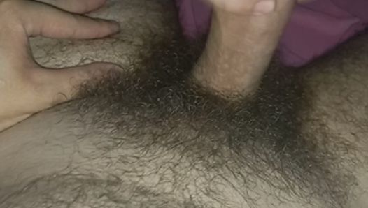 My friend masturbated me and in the end I cum in his ass