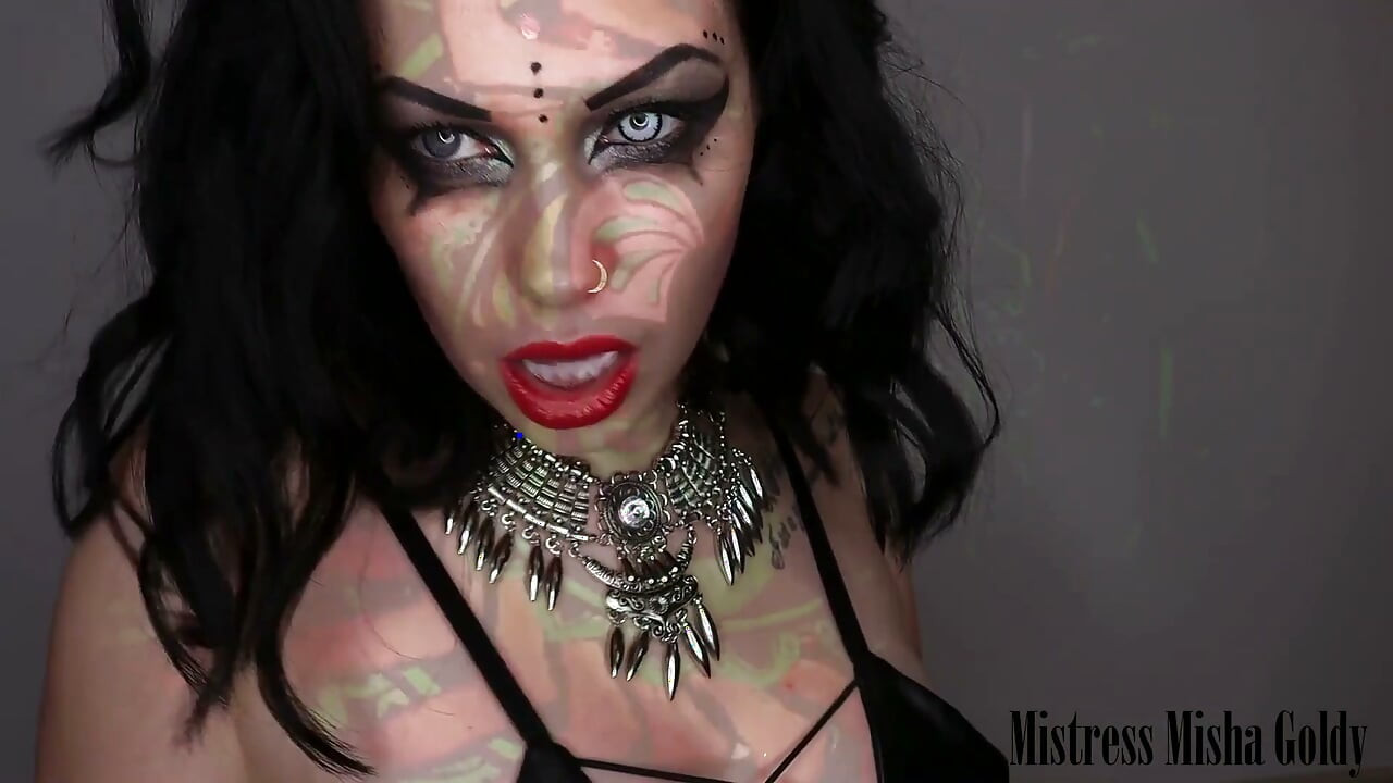 Magic lipstick trance from Voodoo witch to get your seed for her doll