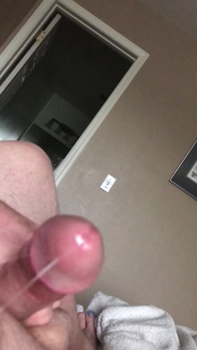 Stroking cock until I cum