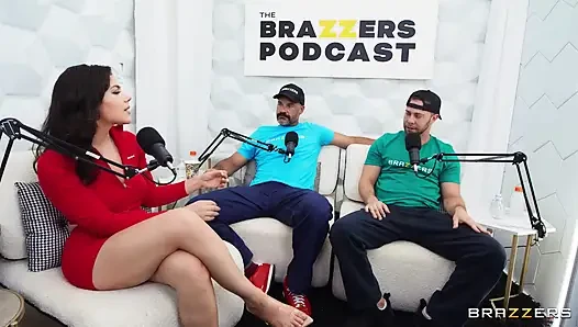 Brazzers - Valentina Nappi Takes Two Cocks After Podcast