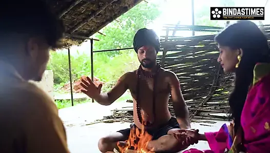 Desi esposa compartilhando com um baba (áudio hindi)