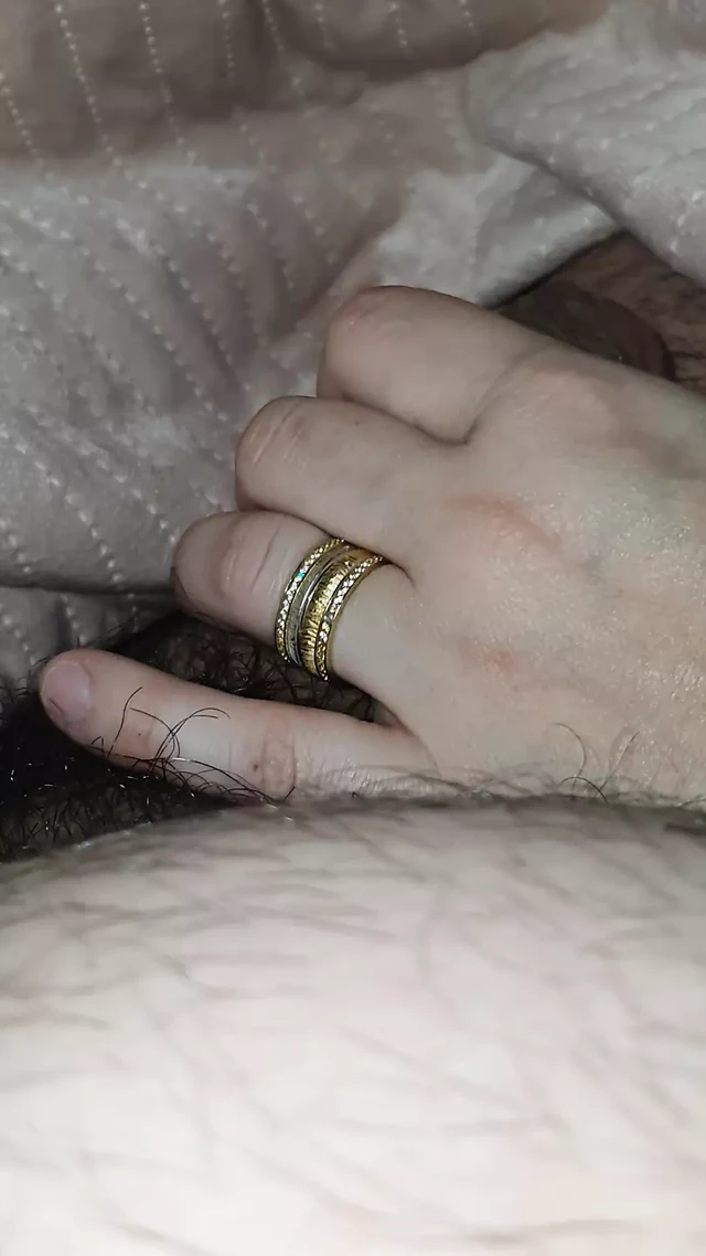 After step mom buried her husband handjob step son dick
