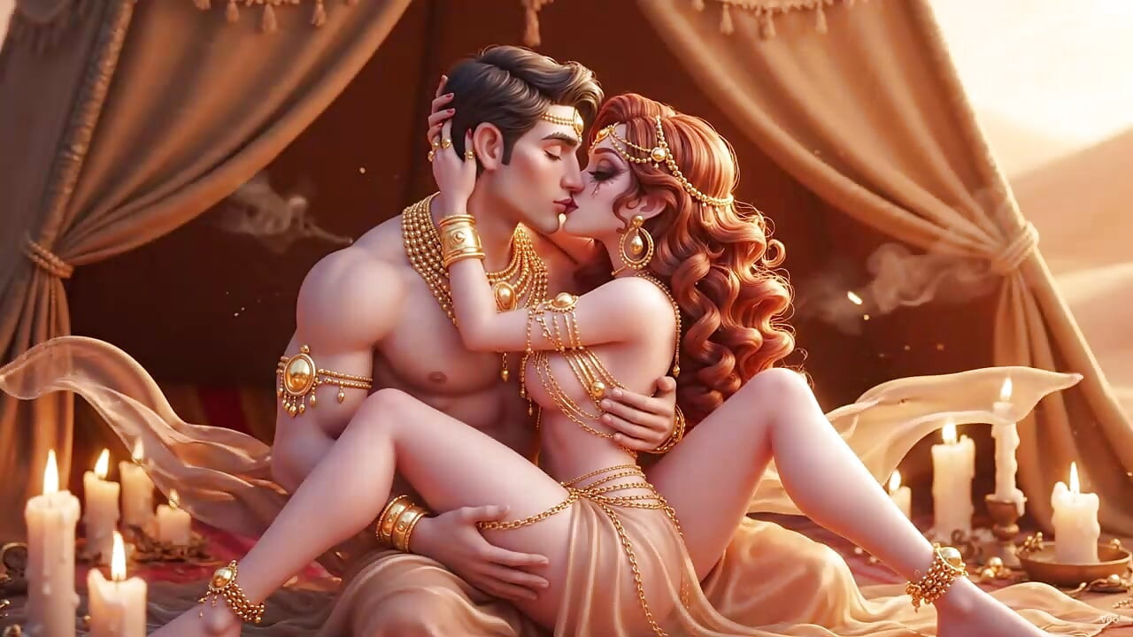 Romantisk Desi Par Seng Pe Myk Intim Omfavnelse - Hvit Saree Mein Sexy Kone Aur Ektemann Ki Full Romantikk