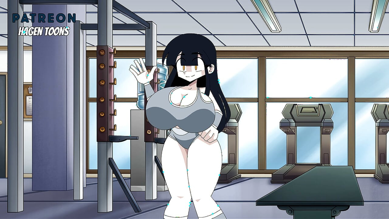 Working out Naked at the Gym - Audrey's Routine - Hagen Toons