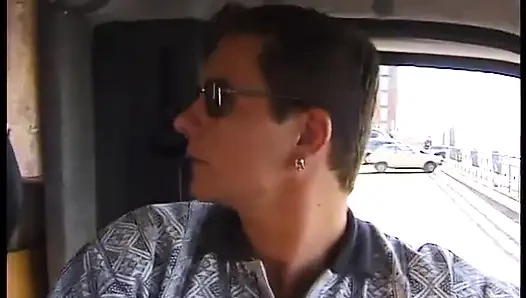 Girl in pantyhose fucks a massive cock on the ambulance to an ass cumshot