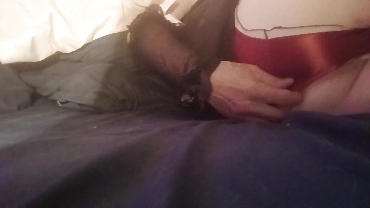 Panty boy plays in new panties