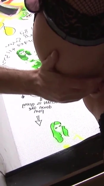Unforgettable moment from "Glory Hole Threesome for Hot Bitch Teen Paige by 2 Big Cock"