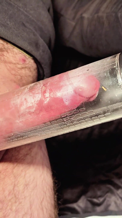 Must-share moment from "Huge multiple cum in a condom! I use a vacuum pump to help."