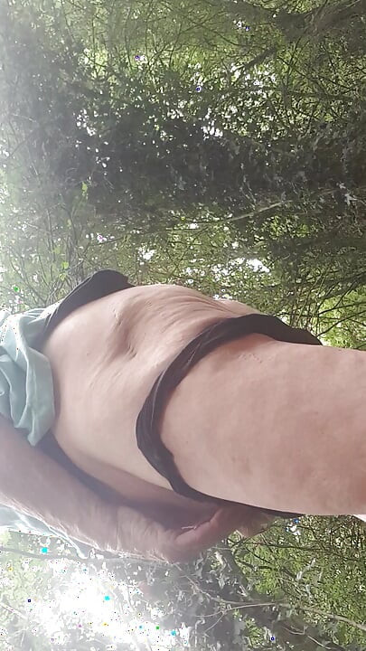 Nice tight mini skirt outdoors