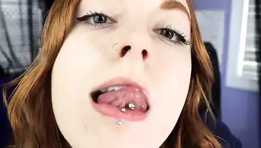 Hot RedHead Tongue Fetish