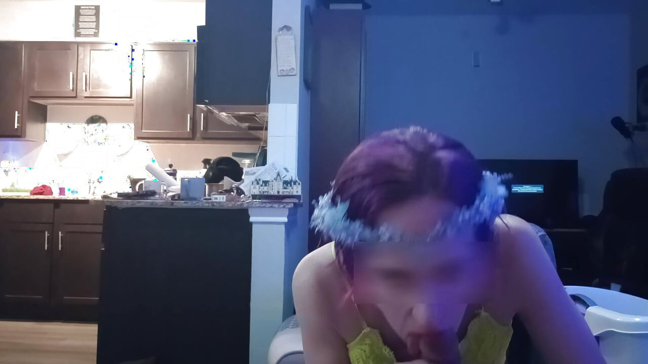 Sexy Cyber Elf gives amazing blowjob, gets fucked & dominated hard by big cock, and creampied (close up, POV)