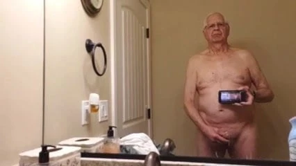 grandpa cum on webcam