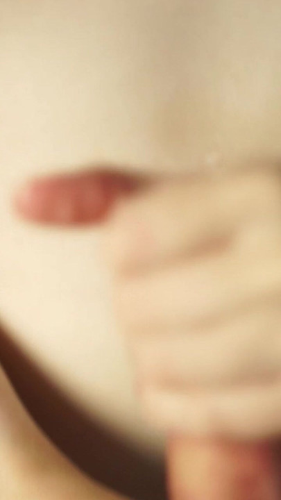 I love watching his cum stay on me