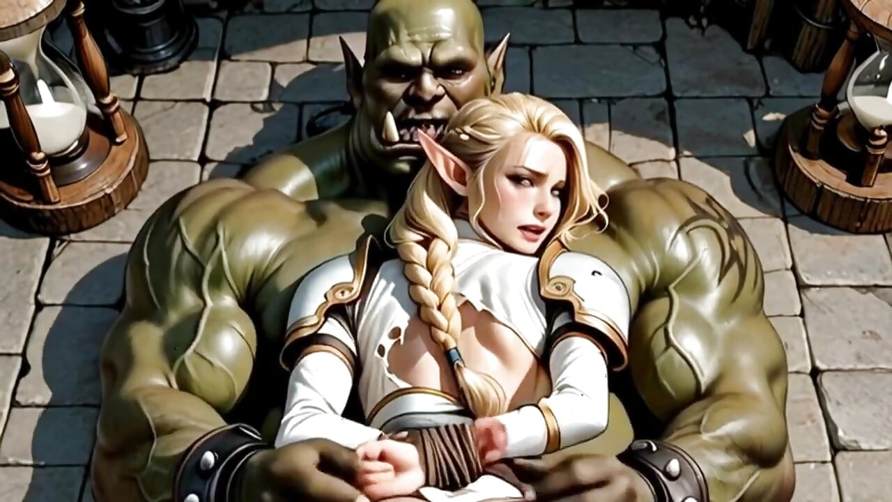 Cô bé tóc vàng elf được một đập từ con cu của vua orc part2. Waifu Hentai Animation.