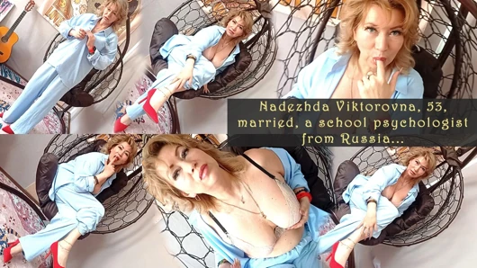 Temui Nadezhda Viktorovna, 53, menikah, psikolog sekolah dari Rusia...))