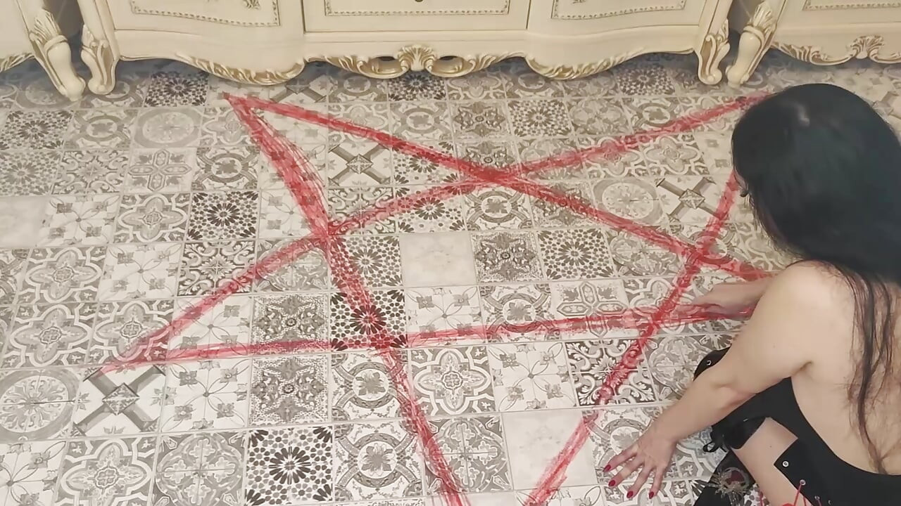 Satanic Demon Witch Summons Satan, Fucks and Squirts