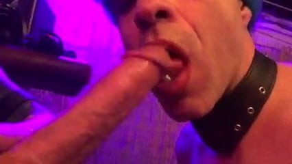 sucking pierced sissy cock