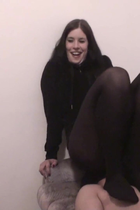 Black Pantyhose Ass Throttle Naked Guy