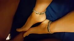 Selena's beautiful feet posing and cum creaming