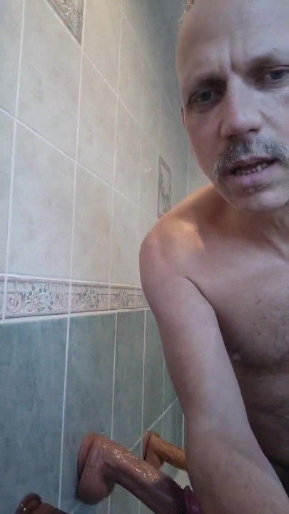 Public cam exhibitionist fucks himself with three large dildos live on cam | Clip 2